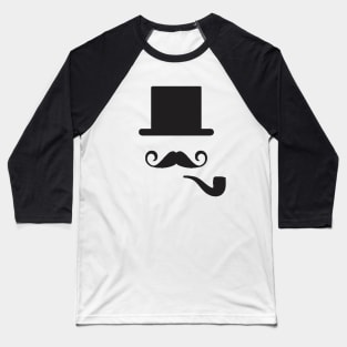 Mustache Mr. Smoker Baseball T-Shirt